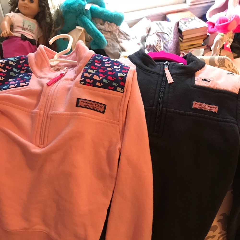 Two vineyard vines sheep shirts girls size 5-6